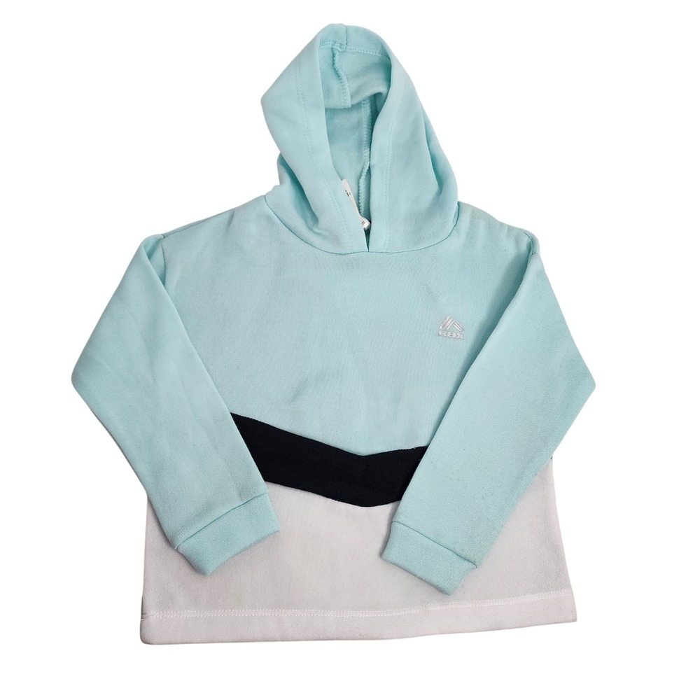 RBX Hoodie Kids Size 4 Blue Colorblock Activewear Pullover Sweatshirt